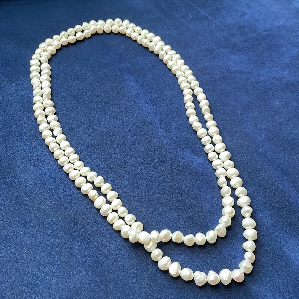 32-Inch Endless Fresh Water Pearl Necklace, New